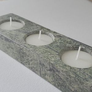 Candle Holder made of stone- holds 3 tealights